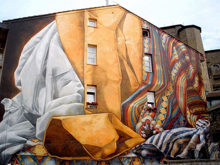 Ruta de los murales de Vitoria - Mural Al hilo del tiempo